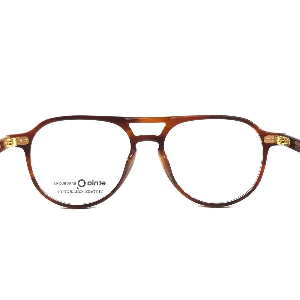 Etnia Barcelona Eyeglasses Frames ES MERCADAL HVRD Havana Red Aviator 52-17-145